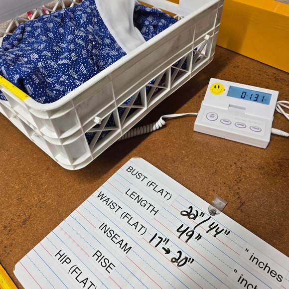 Vintage Womens Blue White Print Dress Sun Dress Casual Day Dress‎ 16W - Picture 7 of 8